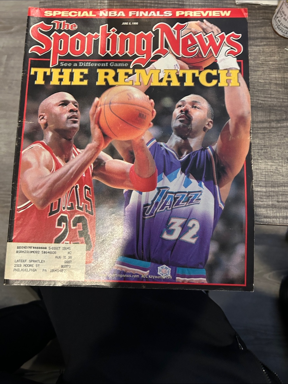 The Sporting News "The Rematch" NBA Finals Preview Cover - Red & Purple